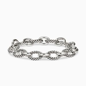 David yurman oval link stainless steel bracelet. Medium size